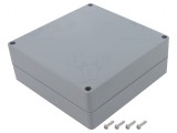 Carcasă universală ABS gri &icirc;nchis 160x160x60mm IP67