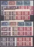 ROMANIA1958 LP 463 LP 463 a CENTENARUL MARCII POSTALE ROMANESTI BLOCURI DE 4 MNH, Nestampilat