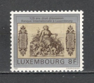 Luxemburg.1981 125 ani dreptul de emitere a Bancii Internationale ML.163 foto