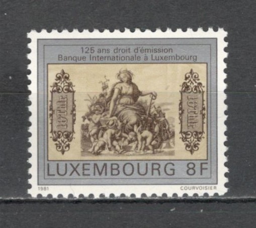 Luxemburg.1981 125 ani dreptul de emitere a Bancii Internationale ML.163