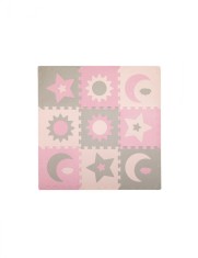 Covoras de joaca puzzle 93x93 cm Momi, Nebe - Pink foto