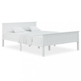 Cumpara ieftin Cadru de pat, alb, 160x200 cm, lemn masiv de pin