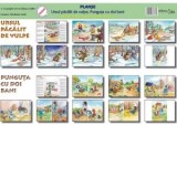 Set Planse povesti: Ursul pacalit de vulpe (9 planse A3), Punguta cu doi bani (9 planse A3)