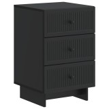 vidaXL Dulap de noapte Negru 43 x 41 x 66,5 cm Lemn prelucrat 893866