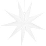 Stea decorativa 3D din hartie, cu 9 colturi, 60cm, alba Household NewTrend