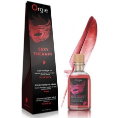 Set Masaj Sexy Terapy Ulei+Pana, Aroma Capsuni, 100 ml
