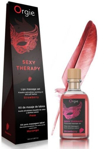 Set Masaj Sexy Terapy Ulei+Pana, Aroma Capsuni, 100 ml