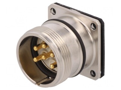Conector M23 Soclu 6 Pini Aurit IP67 20A foto