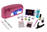 Cumpara ieftin Kit mare unghii cu gel - Christel Delux cu lampă 9W albă
