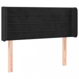 Cumpara ieftin Tablie de pat cu aripioare negru 103x16x78/88 cm catifea
