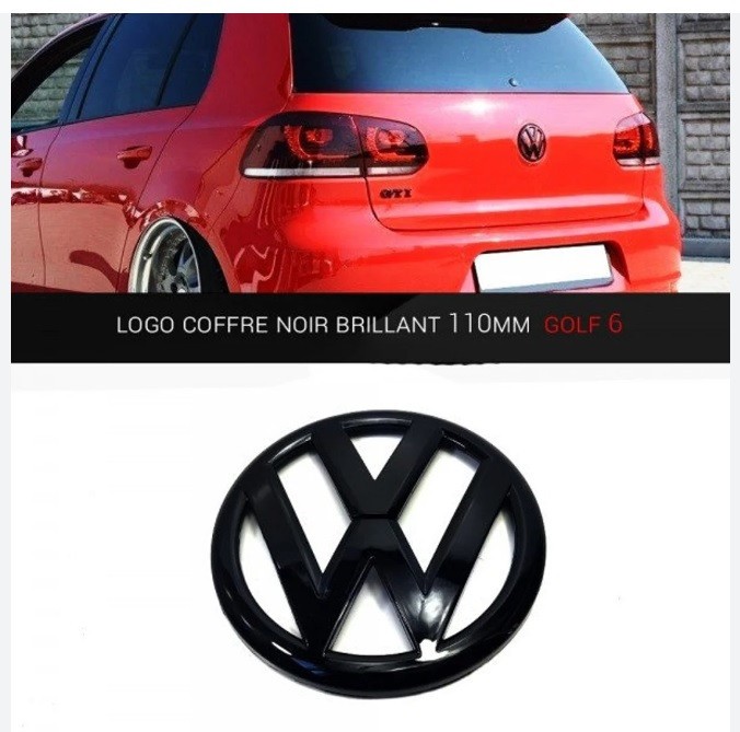 Emblema spate neagra lucioasa noua Volkswagen VW Golf MK6