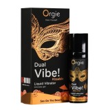Gel Stimulator Kissable Vibrator Lichid Dual Vibe! Sex On The Beach, 15 ml