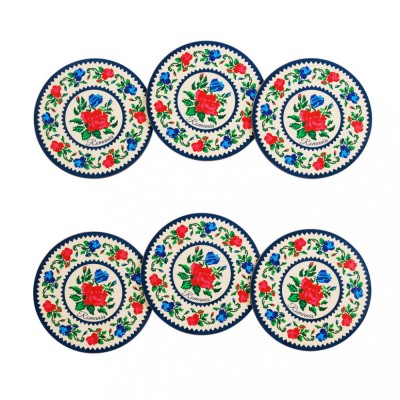 Set 6 suporturi de pahare, cadouri traditionale, Motive Florale broderie, MB450 foto