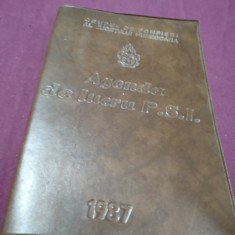 AGENDA LUCRU 1987 P.S.I.GRUPUL DE POMPIERI AL JUDETULUI HUNEDOARA