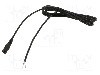 Cablu alimentare DC, cabluri, DC 5,5/2,1 soclu, negru, 3m, WEST POL - S21-TT-C050-300BK