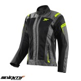 Geaca (jacheta) femei pentru scuter - motocicleta Touring Seventy vara model SD-JT68 Sahara culoare: gri/galben fluor Gri/galben fluor XL