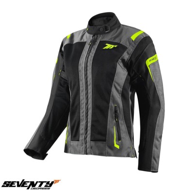 Geaca (jacheta) femei pentru scuter - motocicleta Touring Seventy vara model SD-JT68 Sahara culoare: gri/galben fluor Gri/galben fluor XXL foto