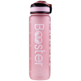 Sticla de apa Booster din Tritan, BPA Free, capacitate 1000ml, Roz