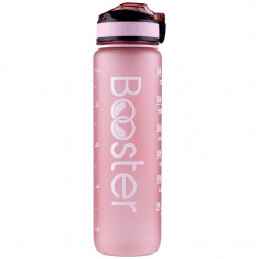 Sticla de apa Booster din Tritan, BPA Free, capacitate 1000ml, Roz