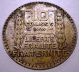 E.016 FRANTA 10 FRANCS FRANCI 1929 ESSAI PROBA BRONZ&ndash;ALUMINIU RARA