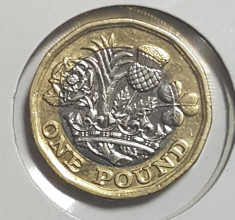 Marea Britanie 1 lira pound 2017 foto
