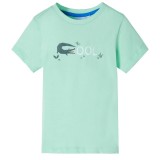 Tricou pentru copii cu m&acirc;neci scurte verde deschis 104, vidaXL