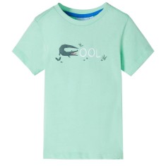 Tricou pentru copii cu m&acirc;neci scurte verde deschis 104