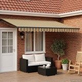 vidaXL Cort electric retractabil Verde și galben 4 &times; 3 m 3419814