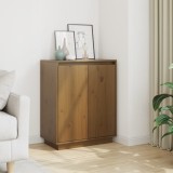 Cumpara ieftin Servantă, maro miere, 60x34x75 cm, lemn masiv de pin