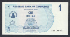 A2 Zimbabwe 1 dollar 2006 UNC foto