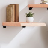VidaXL Poliță de perete, 40x50x(2-6) cm, lemn masiv de stejar netratat