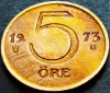 Moneda 5 ORE - SUEDIA, anul 1973 * cod 2149 A, Europa