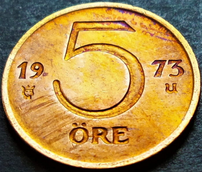 Moneda 5 ORE - SUEDIA, anul 1973 * cod 2149 A