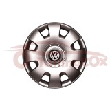 Set 4 Capace Roti VW R14 Argintiu Model 209, Plastic Flexibil, Calitate Superioara