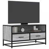 VidaXL Dulap TV, gri sonoma, 80x34,5x40 cm, lemn prelucrat și metal