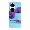 Husa compatibila cu Huawei P50 model Purple retro phone, Silicon, TPU, Viceversa, Transparent, Carcasa