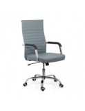 Scaun directorial OFF 319, ergonomic, piele ecologica, mecanism balans, baza cromata, 110 kg