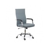 Scaun directorial OFF 319, ergonomic, piele ecologica, mecanism balans, baza cromata, 110 kg