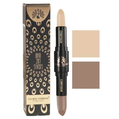 Stick duo 2&amp;icirc;n1 pentru față, corector + concealer, Global Fashion, GC03 foto