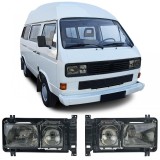 Faruri dreptunghiulare Karat Faruri duble Fum negru potrivite pentru VW Bus T3 80-92 Performance AutoTuning