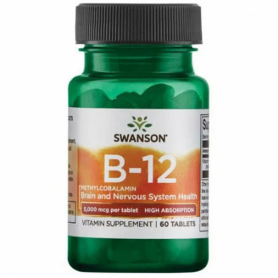 Vitamina B12 Methylcobalamin 5000 mcg 60 capsule Swanson foto