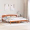 vidaXL Cadru de pat cu headboard Maro 180 x 200 cm Lemn masiv de pin 872055