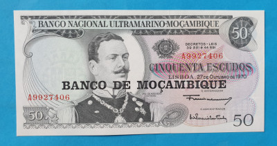 50 Escudos 1970 Mozambic - Bancnota SUPERBA - UNC foto