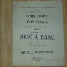 Partitura Interbelica -Toy Town (Fox-Trot) -Lionel Monckton