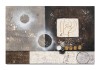 Tablou abstract pictat manual living, birou, Calatorie in spatiu 4, 90x60cm ulei pe panza efect 3D, gata de agatat pe perete