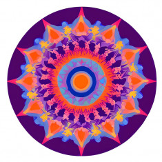 Sticker decorativ Mandala, Mov, 60 cm, 8101ST foto