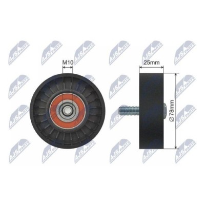 Rola intinzator curea transmisie Citroen C5, C5 I, C5 2, C8, Evasion, Jumpy, Xsara, Xsara Picasso; Fiat Scudo, Ulysse; Lancia Phedra, Zeta; Peugeot foto