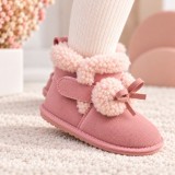 Cizme roz imblanite pentru fete Superbebe Shop din piele ecologica cu talpa de