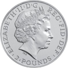 Marea Britanie 2015 - 2 lire - Anul oilor, lunar - Monedă de argint de 1 OZ