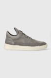 Filling Pieces sneakers din piele &icirc;ntoarsă Low top Suede culoarea gri